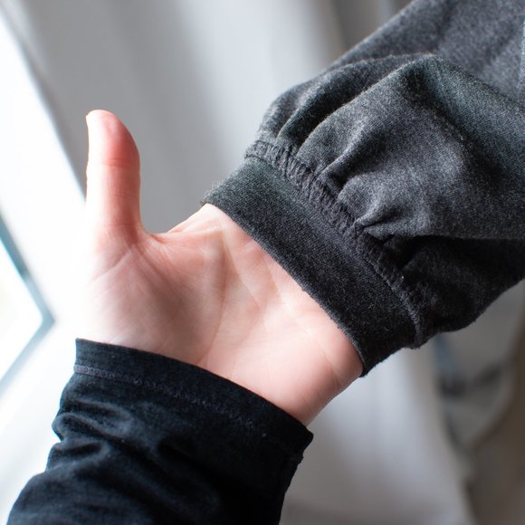 Bija Grey cotton tie sweater/jacket SZ small - Picture 3 of 11